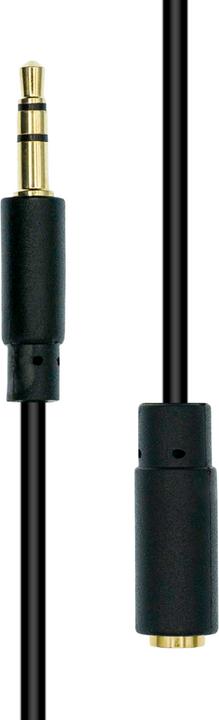 Image du produit ProXtend Mini-Jack 3-Pin Slim Extension Cable Black 3M (3 m)