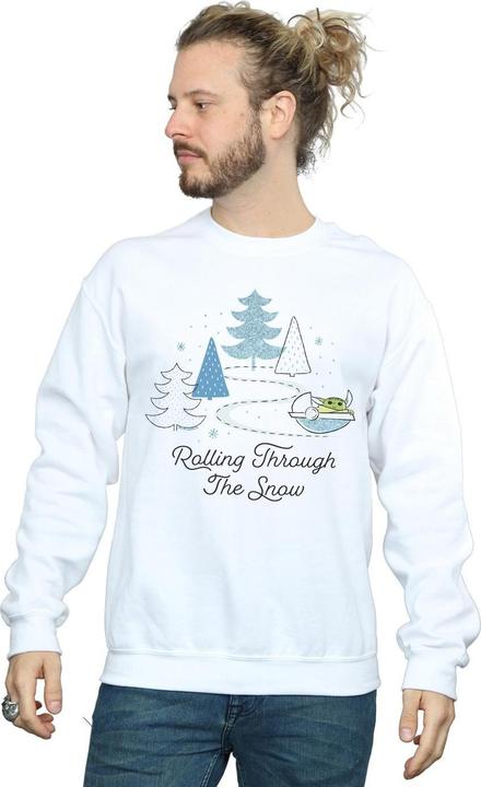 Actual product image Star Wars Mens The Mandalorian Rolling Through The Snow Sweatshirt (3XL)