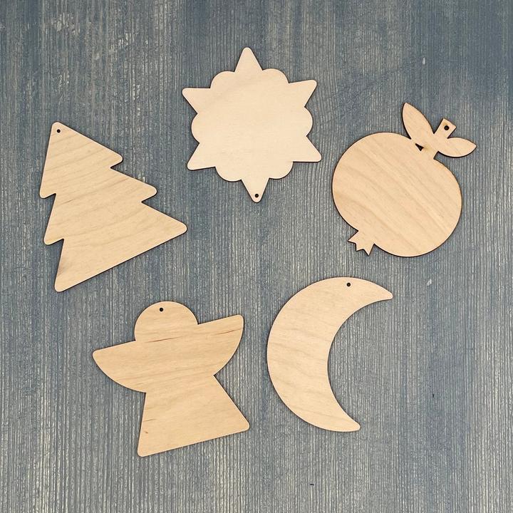Produktbild Activity Board DIY Dotting Ornament Bastelset, Holzmalerei Set für Kinder, Satz von fünf Formen und Färbung