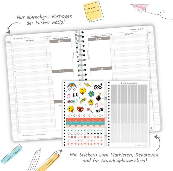 Produktbild Schulplaner Grün 25/26 (A5, Deutsch)