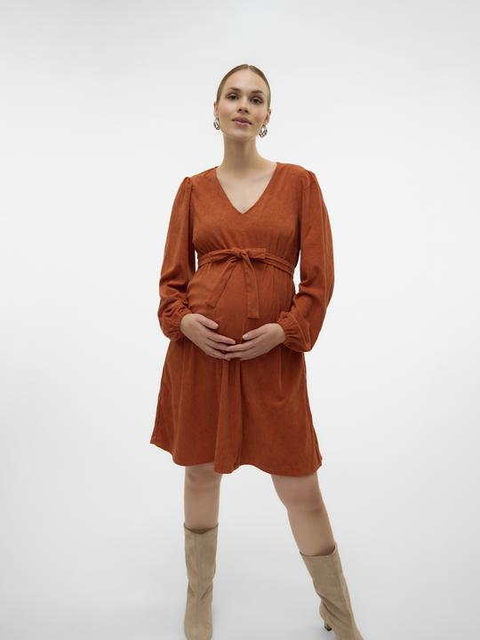 Immagine prodotto Mamalicious Vestibilità regolare Scollatura a V Polsini elasticizzati Maniche a palloncino Abito corto Abito da (XL)