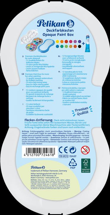 Image du produit Pelikan Couverture de la boîte de peinture Espace (12 couleurs)