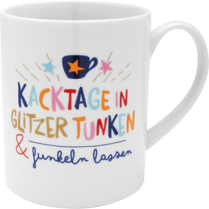 Immagine prodotto Sheepworld Tazza XL "Immergi i giorni di cacca nei glitter e falli brillare". (600 ml)
