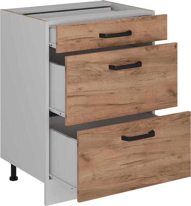 Produktbild Vicco Küchenunterschrank R-Line, Goldkraft Eiche/Weiss, 60 cm ohne Arbeitsplatte