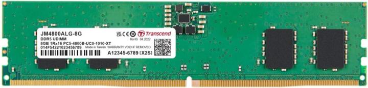 Actual product image Transcend JetRam JM4800ALG-8G, 8 GB, 1 x 8 GB, DDR5, 4800 MHz, 288-pin DIMM (1 x 8GB, 4800 MHz, DDR5 RAM, DIMM)