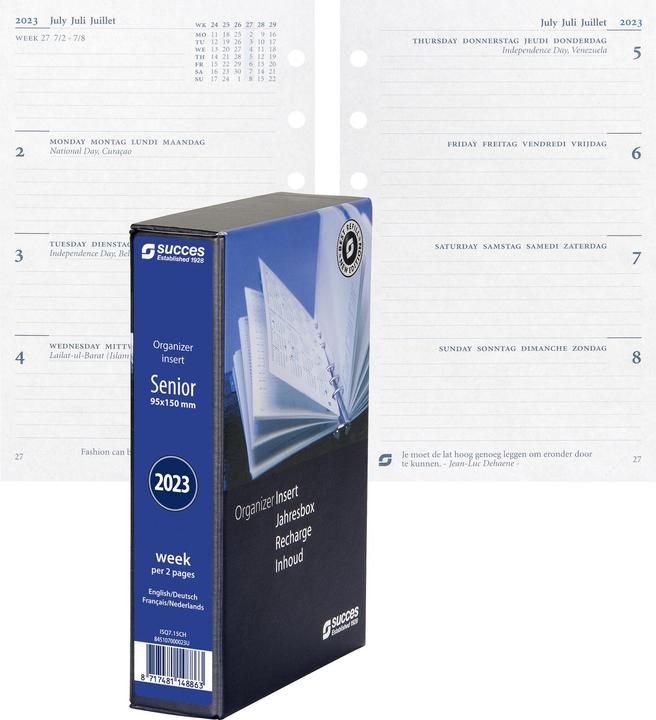 Produktbild Succes Senior Jahresinhalt komplett Januar - Dezember (9.5 x 15 cm, Deutsch, Französisch, Italienisch, Englisch)