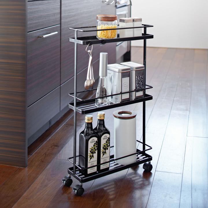 Actual product image Yamazaki TOWER storage trolley