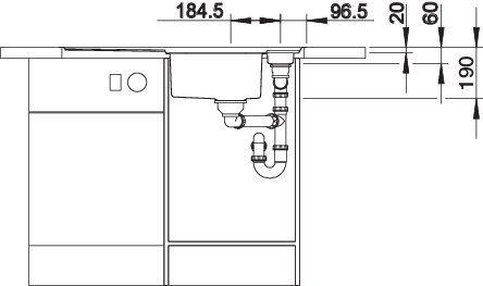 Produktbild Blanco AXIS III 5 S-IF (Aufsatzspülbecken, 51 cm, 91.50 cm)
