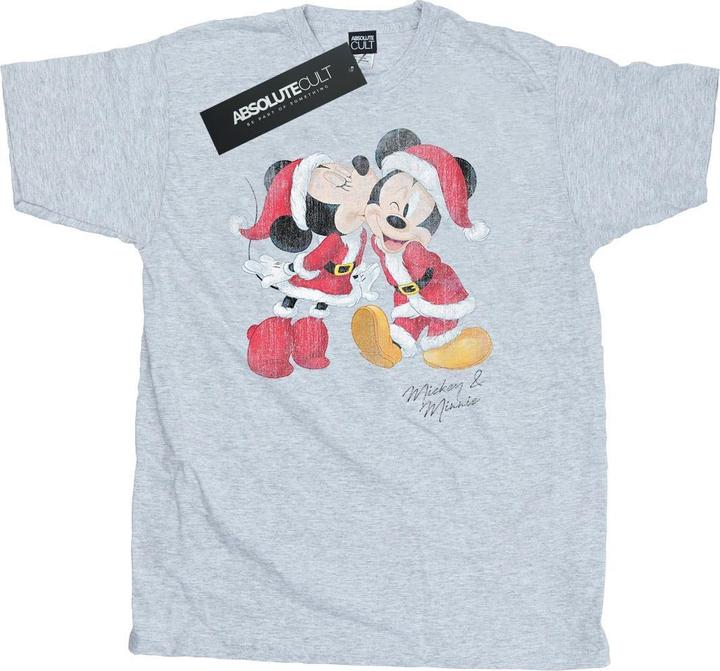 Disney Mickey And Minnie Christmas Kiss TShirt (M)