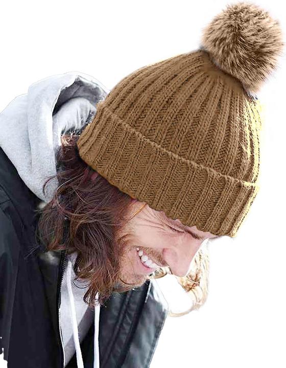 Actual product image Beechfield Knitted Hat With Pom Pom (One size)