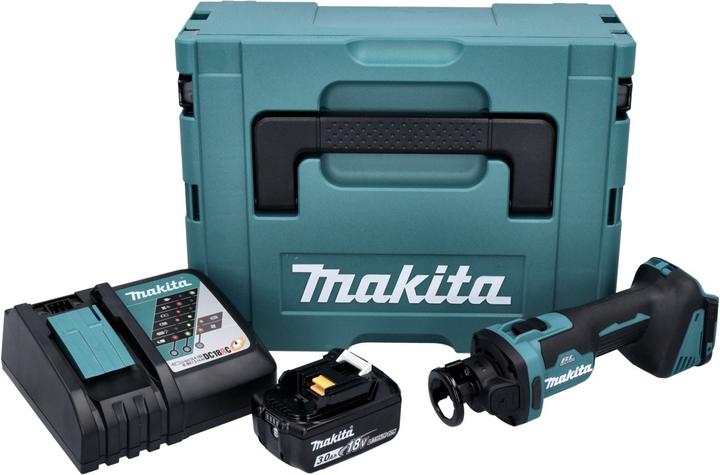 Actual product image Makita DCO 181 RF1J Battery Rotary Cutter 18 V 32000 rpm Brushless + 1x Battery 3.0 Ah + Charger