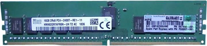 Image du produit HPE SPS-DIMM 16GB PC4-2400T-R 1GX8 (1 x 16GB, 2400 MHz, RAM DDR4, DIMM)