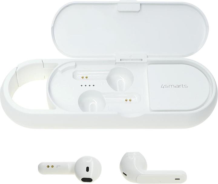 Image du produit 4smarts Ecouteurs intra-auriculaires Eara Twin Blanc (pas de réduction du bruit, 3 h, Sans fil)