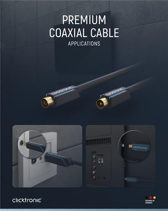 Actual product image clicktronic Antenna cable (95 dB, Antenna cable)
