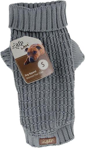 All for Paws Knitted Dog Sweater Fishermans Grey S 25.4CM - (632.9122) (S, Dog jumper)