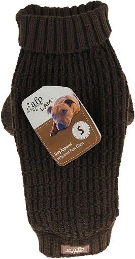 All for Paws Knitted Dog Sweater Fishermans Brown S 25.4CM - (632.9132) (S, Dog jumper)