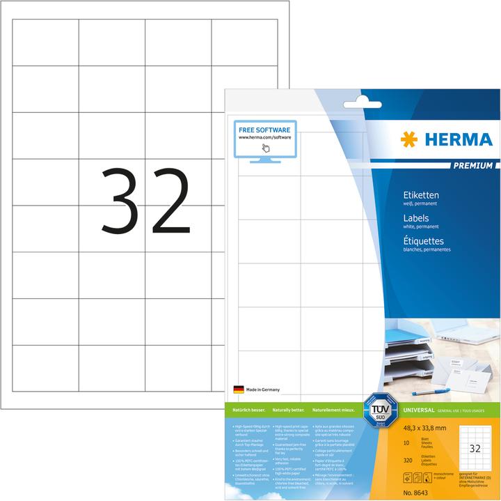 Actual product image HERMA Universal labels A4