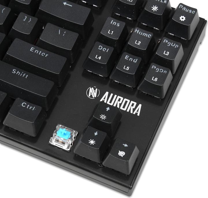 Actual product image iBox Mechanical Gaming Aurora K-2R RGB, Content Blue Switch, US layout (US, Cable)