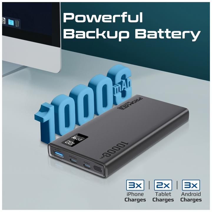 Actual product image ProMate Bolt-10PD Powerbank 10000mAh (10000 mAh, 20 W, 37 Wh)