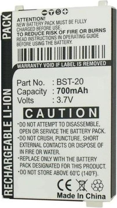Valori nutrizionali e ingredienti AGI Batteria del cellulare compatibile con ERICSSON R600 compatibile Lithium-Ion 600mAh 3.6V Wiede