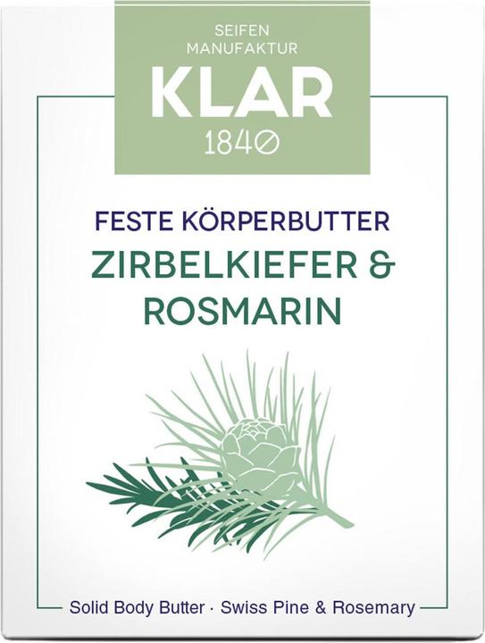 Klar Feste Körperbutter Zirbelkiefer & Rosmarin (Body Butter)