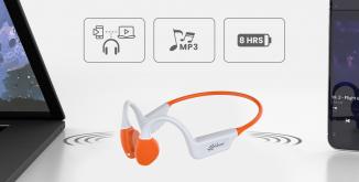 Actual product image Vidonn Słuchawki bezprzewodowe z technologią przewodnictwa kostnego F1S - szare (8 h, Wireless)