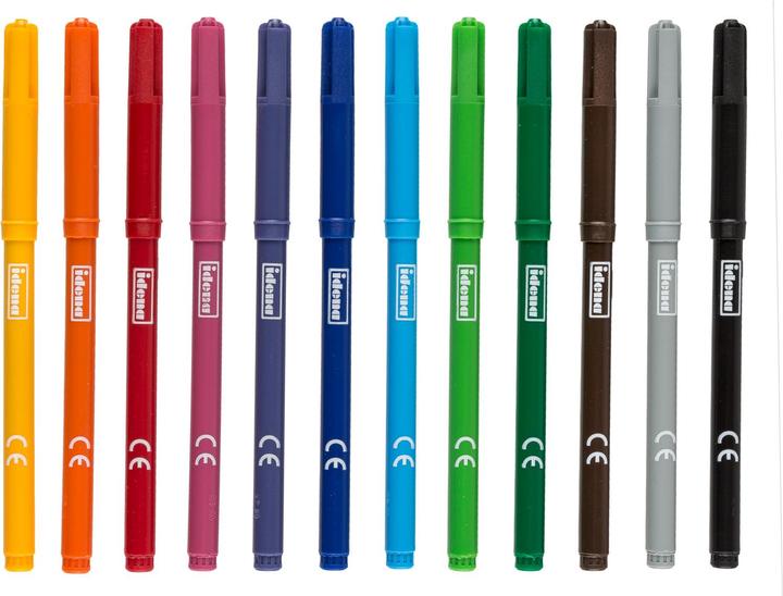 Produktbild Idena Fasermaler 12 Stück Strichstärke: 2 mm (Assortiert, 12 x)