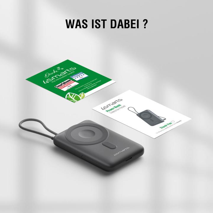 Image du produit 4smarts Wireless Powerbank Enterprise Pocket spacegrau (10000 mAh, 22.50 W, 37 Wh)