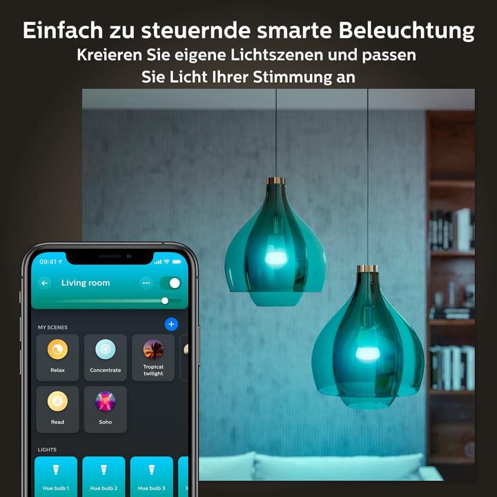 Actual product image Philips Hue White & Color Ambiance BT (E27, 11 W, 1100 lm, 1 x, F)