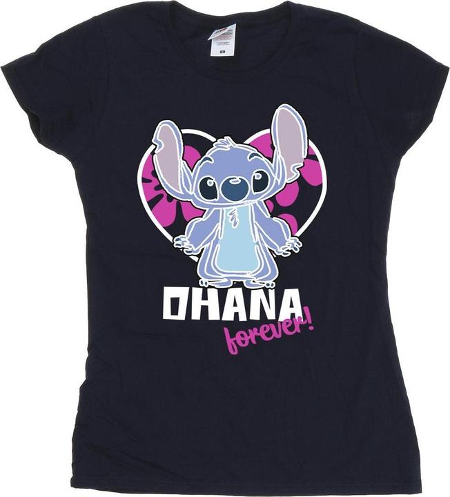 Disney Lilo And Stitch Ohana Forever Heart TShirt (L)