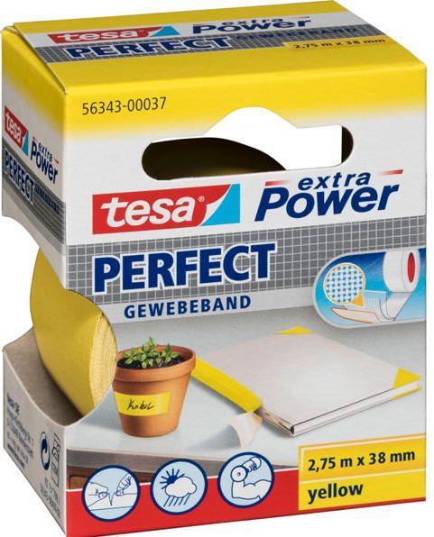 Image du produit tesa EXTRA POWER PERFECT Bande tissée, Ductape renforcé de tissu (38 mm)