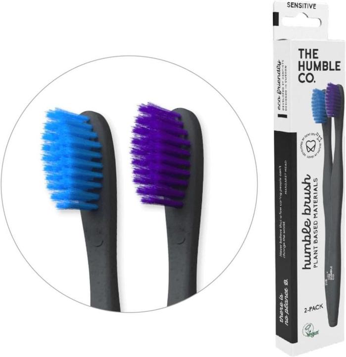 Actual product image The Humble Co. Vegetable toothbrush, soft, mix colours (Soft, 2 x)