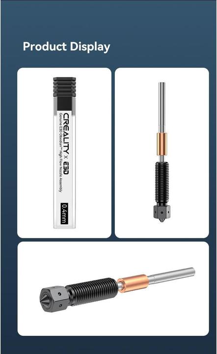 Actual product image Creality Nozzle E3D Obxidian (Blast pipe)