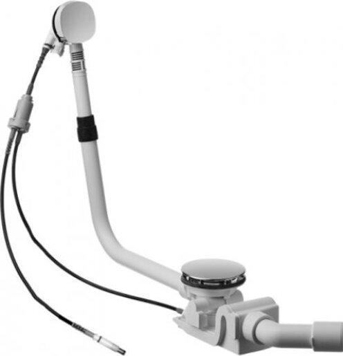 Duravit Ab-/Überlaufgarnitur QUADROVAL m Wanneneinlauf für Shower & Bath chrom (Überlaufgarnitur, 1 1/4")