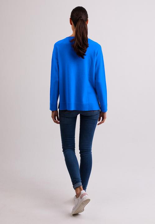 Actual product image Cash-Mere Kaschmir V-Ausschnitt Pullover mit Seitenschlitzen (L)