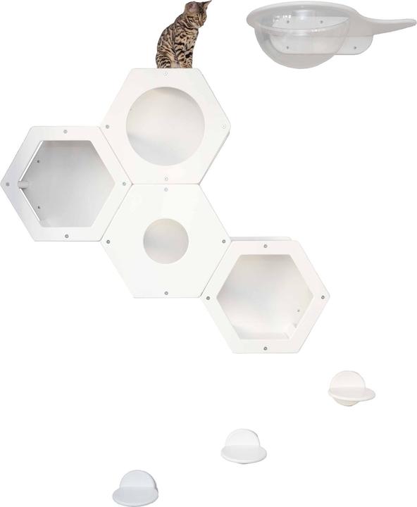 Produktbild Wowhelperco Kletterwand für Katzen 8-teilig (Weiss)