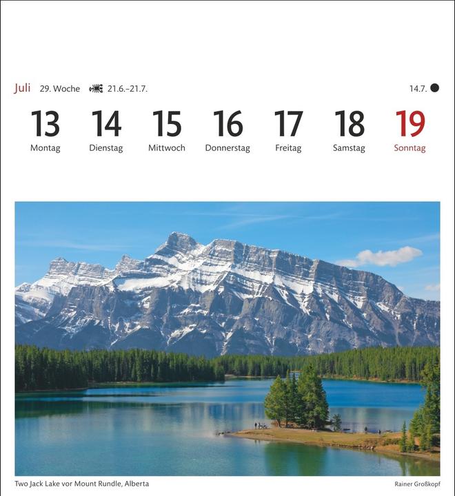 Produktbild Harenberg Kanada Sehnsuchtskalender 2026 - Wochenkalender mit 53 Postkarten (Deutsch)