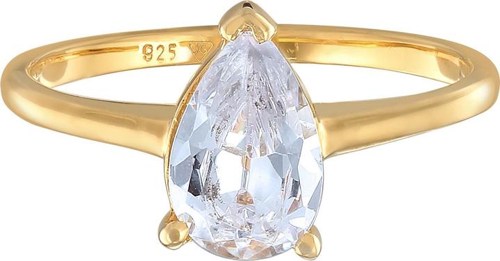 Immagine prodotto Elli Anello da cocktail, anello di cristallo, goccia (52, 925 Argento)