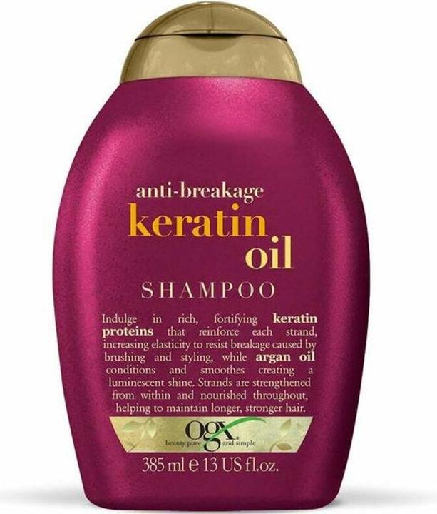 Actual product image Ogx Shampoo against hair breakage keratin oil 385 ml (385 ml, Liquid shampoo)