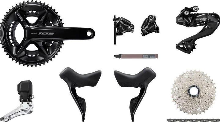 Shimano 105 Di2 R7100 2x12-fach-Gruppe mit 50x34 172.5 Kurbel