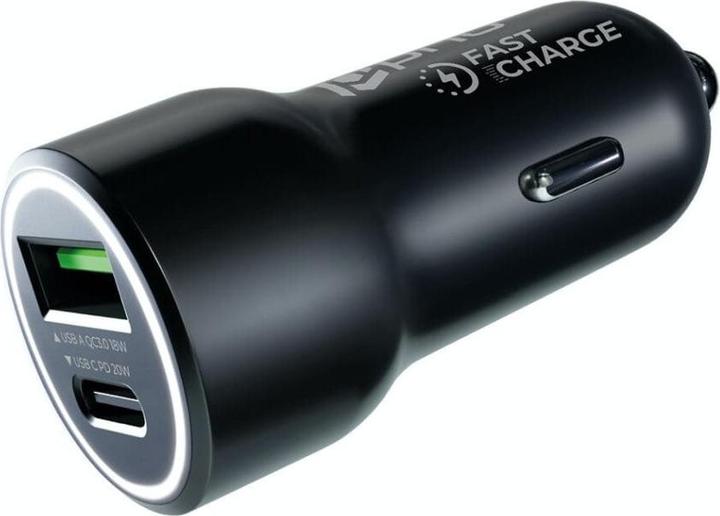 Produktbild prio Fast Charge Car Charger 20W PD (USB C) + QC 3.0 (USB A) black