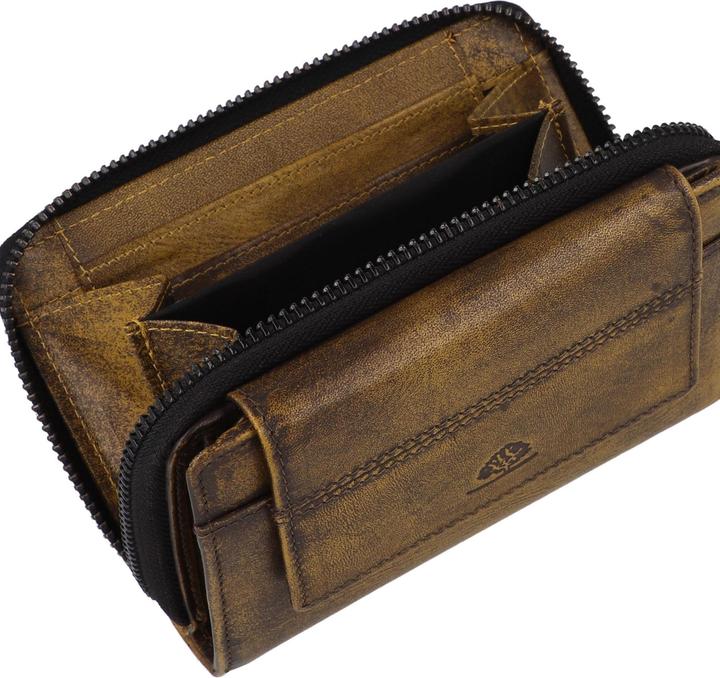 Actual product image Greenburry Destressed Geldbörse RFID Schutz Leder 13.5 cm