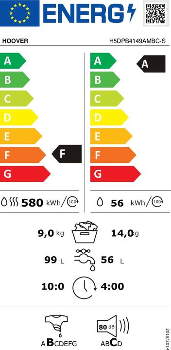 Energy Label Hoover H5DPB4149AMBC-S