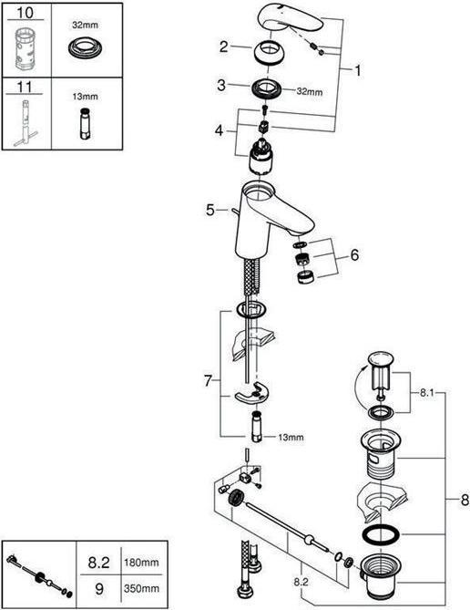 Actual product image Grohe Eurostyle single-lever basin mixer S-Size