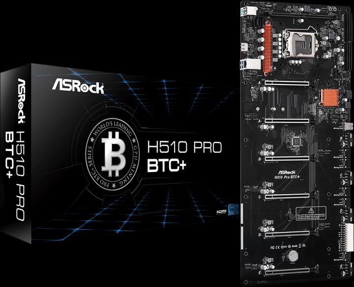 Produktbild AsRock H510 Pro BTC+ (LGA 1200, Intel H510, Speziell)