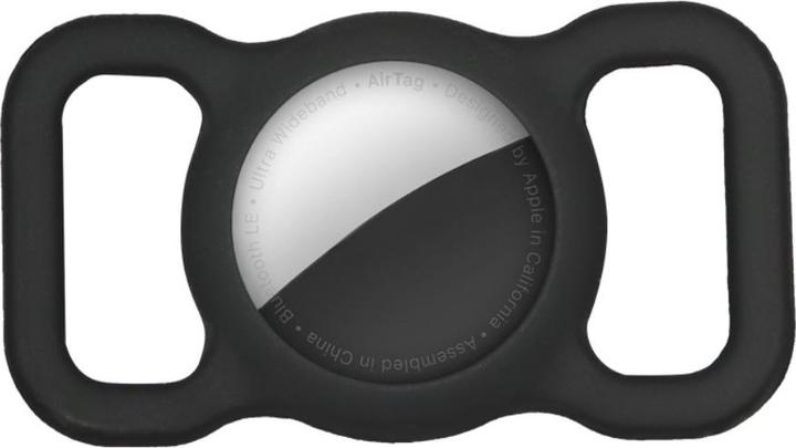 Ueli Express Silikon Hunde und Katzen Halsband Halterung für Apple AirTag Schwarz