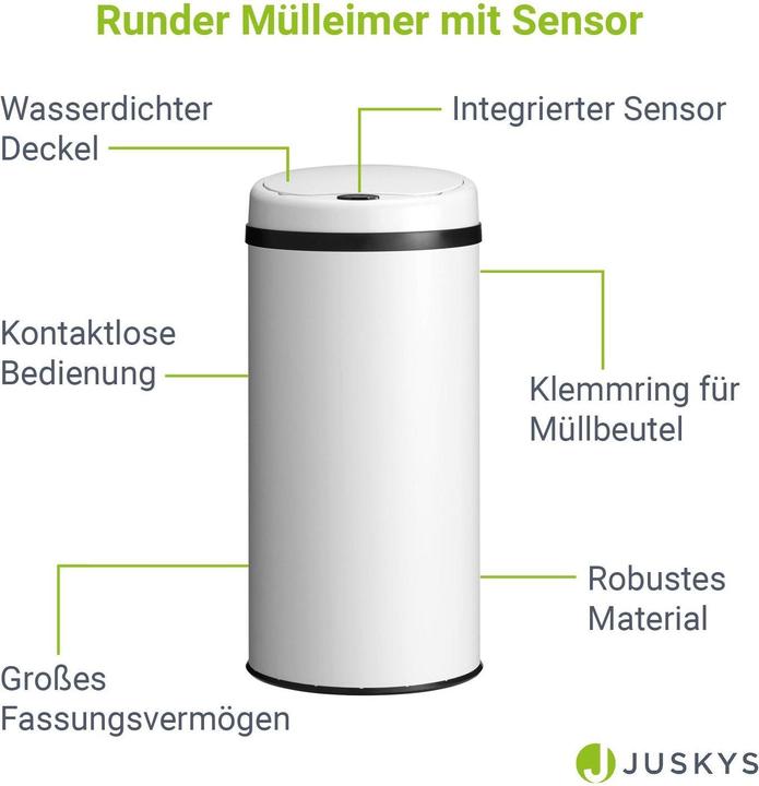 Produktbild Juskys Automatischer Mülleimer mit Sensor (40 l)