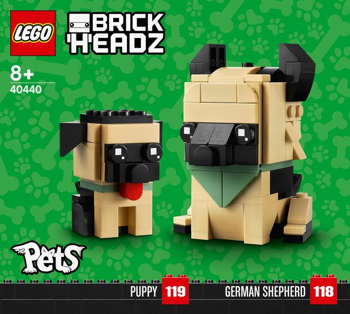 Actual product image LEGO German Shepherd (40440, LEGO Brickheadz)