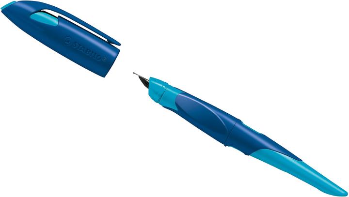 Immagine prodotto STABILO EASYbirdy penna stilografica ergonomica per la scuola con pennino per principianti per destrorsi (Azzurro, Midnight Blue, 1 x)