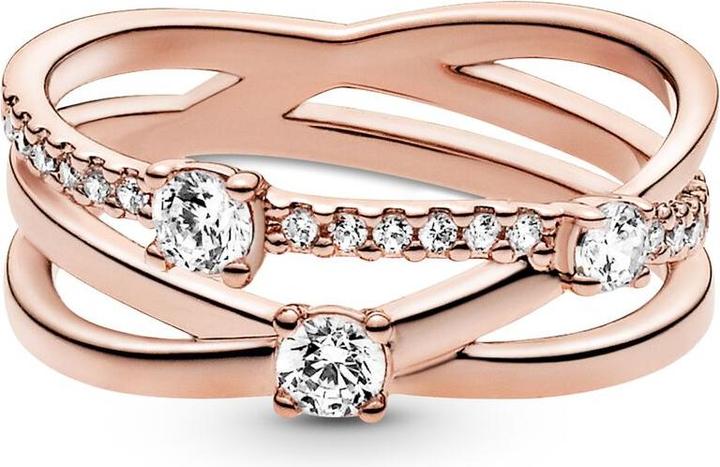 Immagine prodotto Pandora Anello a tripla fascia scintillante rosa (54, 925 Argento)